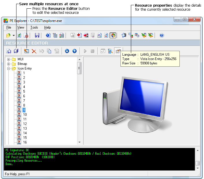 Resource Editor Resource Editor